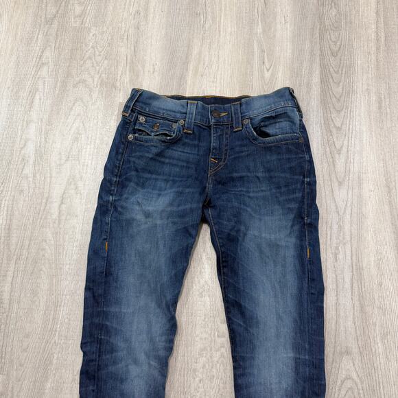 True Religion Geno Relaxed Slim Jeans Men's 28 (Fits 28x34) Blue Dark Wash - Picture 2 of 16